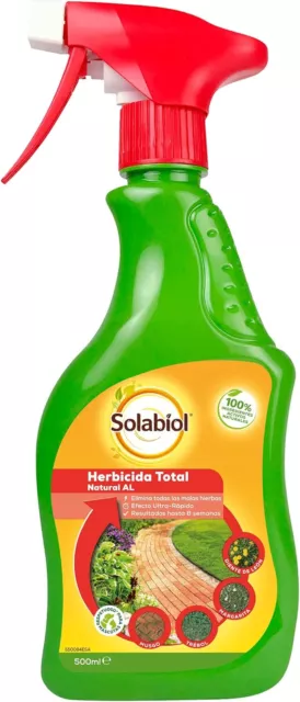 Solabiol Herbicida spray natural 500 ml,origen 100% orgánico,efecto ultra-rápido
