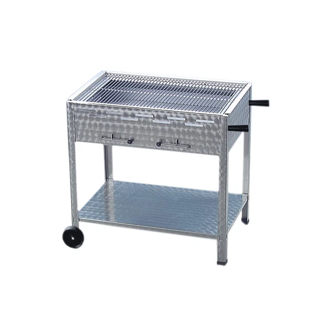 Kohlegrill Edelstahl Holzkohlegrill 3er  65 x 53 x 80 cm mobile Standfüße