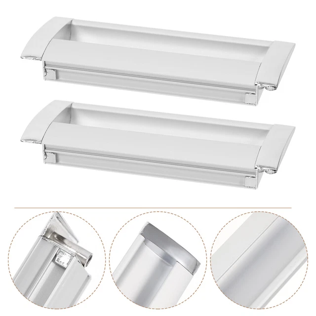 2 Pcs Furniture Grip Door Handle Kitchen Cabinet Pulls Cabinet Handles Concealed