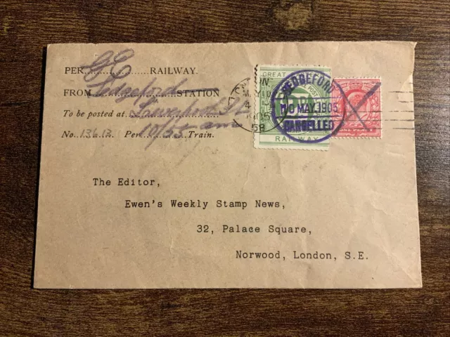 Great Eastern Railways Stamp On Cover Dated 1905 Sedgeford