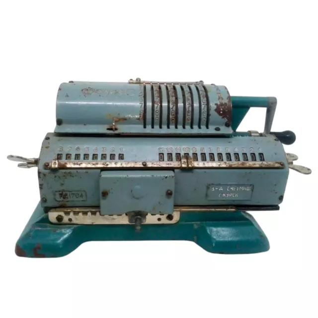 Vintage Soviet Mechanical Calculator Felix Adding Machine Russian Arithmometer