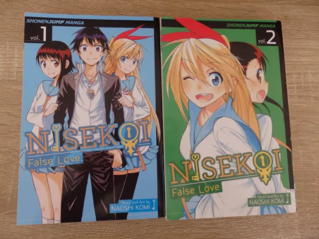Nisekoi False Love Manga Book Bundle 1, 2  Naoshi Komi -  Vgc