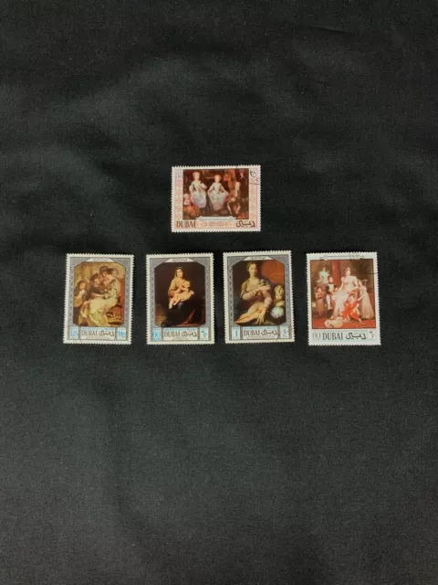 Lot de 5 timbres " Dubaï" timbres pour collectionner / timbre de collection