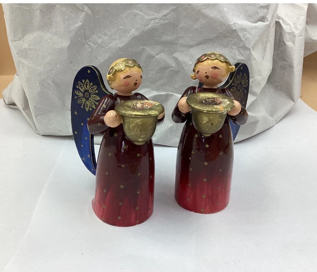 Wendt Kühn 1 X Lichterengel in Auswahl !!   reich bemalt Lichtnapf  ca.9 Cm
