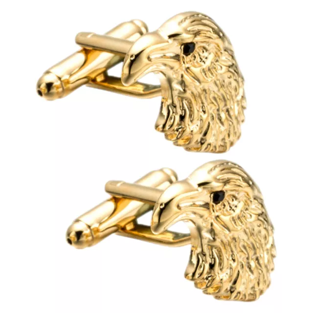 Eagle Head Metal Cuff Links for Men - 1 Pair-ED