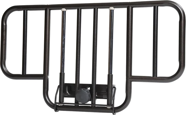 Drive Medical No Gap Half Length Side Bed Rails with Brown Vein 2 Count New