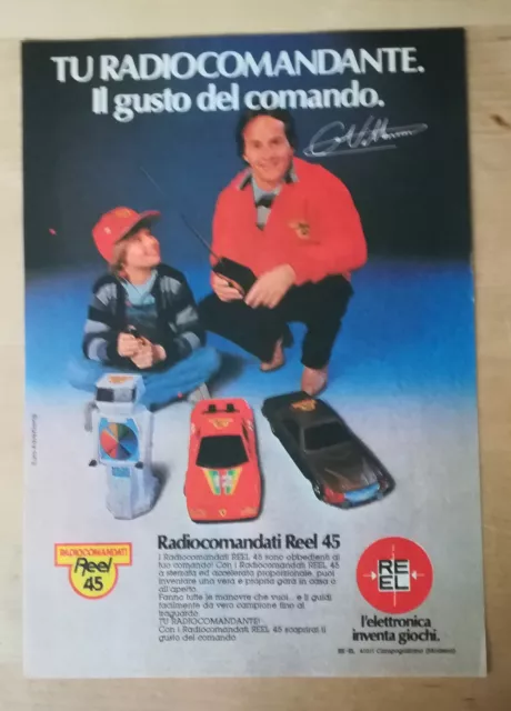 RARA PUBBLICITA' ORIGINALE "GILLES VILLENEUVE" REEL con Autografo stampato 1980