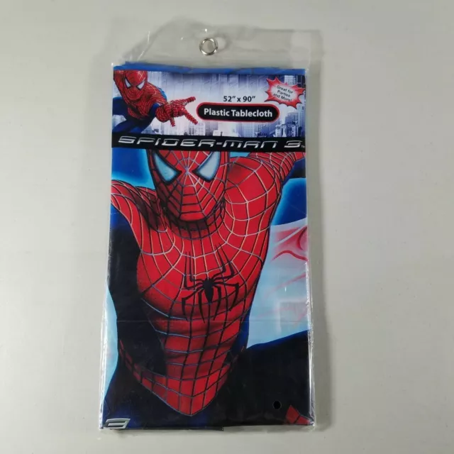 Spiderman Plastic Table Cover - 52" x 90" - Sealed - Birthday Party - New