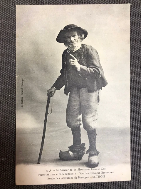 Carte postale ancienne cpa le sorcier de la montagne Laouic-Coz à Saint-Thois 3