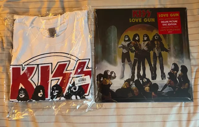 KISS Love Gun 45th Anniversary Picture Disc LP Vinyl LE 500 + Shirt L NEW ✅