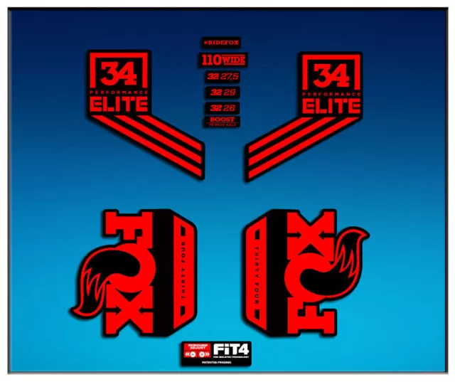 Adesivi Compatibili Con Forcella Fox 34 Performance Elite 2017 Am80