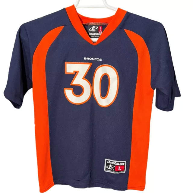 Vintage Denver Broncos Terrell Davis Logo Athletic Home Jersey Kids Size Large