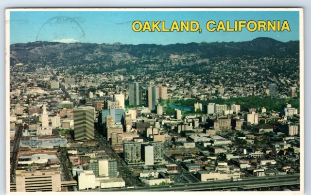 Vintage Postcard Oakland California Lake Merritt CA Aerial View