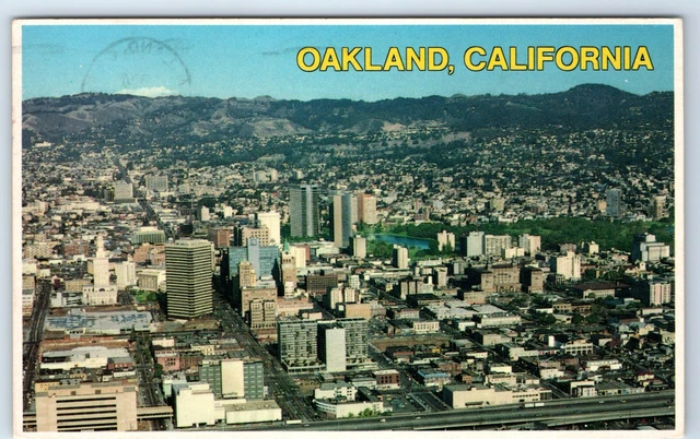 Vintage Postcard Oakland California Lake Merritt CA Aerial View