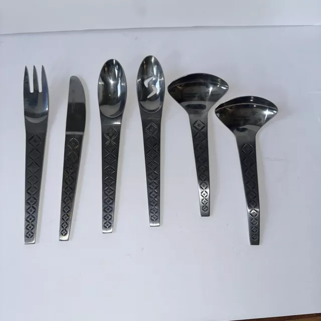 JUEGO DE 6 PIEZAS Stanley Roberts MCM ¡Vajilla de acero inoxidable srb100!¡!