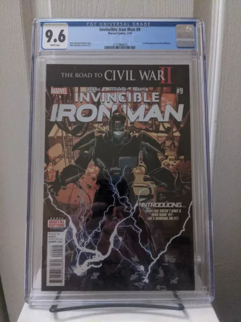 🔥 Invincible Iron Man #9 CGC 9.6 (2016 Marvel) 1st Full Riri Williams Disney+