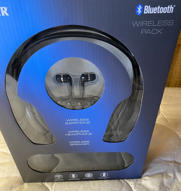 Fisher Bluetooth Wireless Pack Ear Buds Headphones And Speaker Rechargeable New