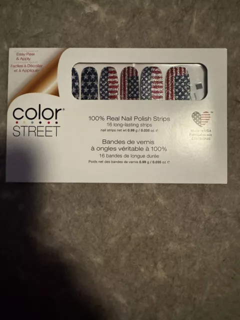 Color Street Nail Polish Strips ~ FLAGTIME GAL ~ Retired 4th Of July ~ NIP