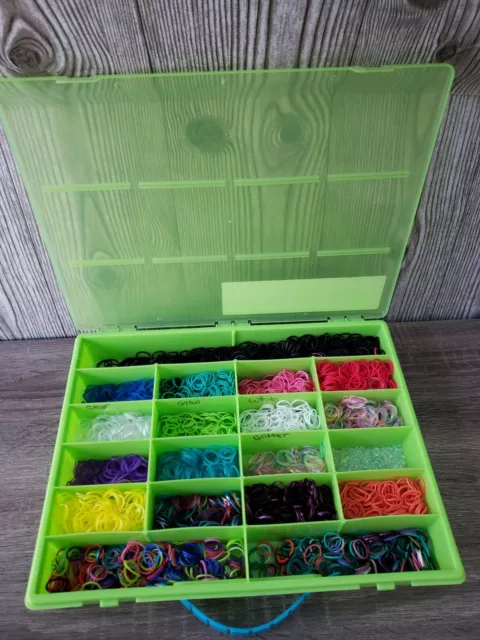 ORGANIZER CARRY CASE with Rainbow Loom Rubber Band Assortment Case