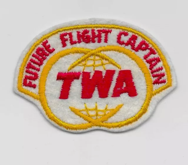 TWA Jr Pilot Future Flight Captain  Cloth Badge Wing
