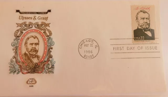 First Day Cover, President Ulysses S. Grant Ameripex '86 Presidential Series
