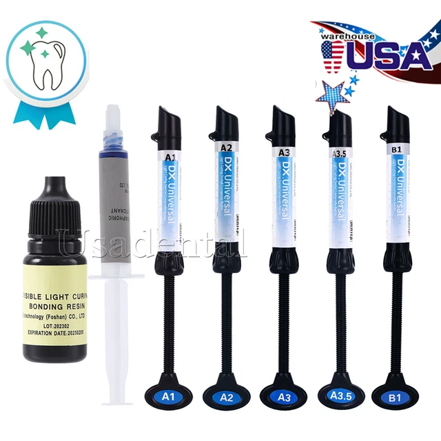 DENTAL UNIVERSAL COMPOSITE Resin /Acid Etching Gel/ Adhesive for