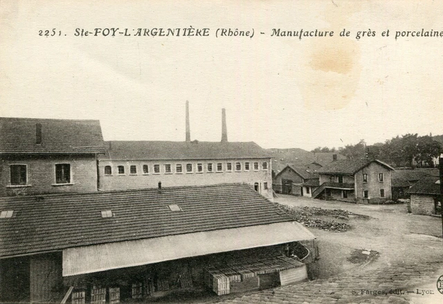 Carte SAINTE FOY L'ARGENTIERE Manufacture d eGrès et de Porcelaine