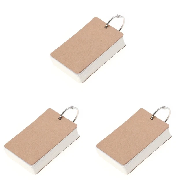 3x Portable Study Cards Portable Study Cards Blank Study Cards Memo Scratch Pads