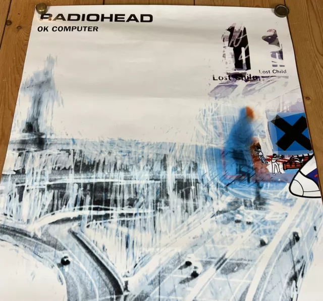 Vintage Radiohead Ok Computer Album Promo Poster EMI Parlophone Record Store 3