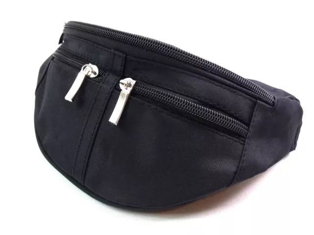 New Lightweight Black Travel Money Belt Bum Bag Travel Holiday Bag Waist Bag