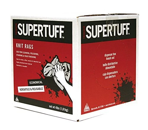 10832 Super tuff Multi-Purpose Mixed Knit Wiping Cloth, Cotton, 4lb box, White