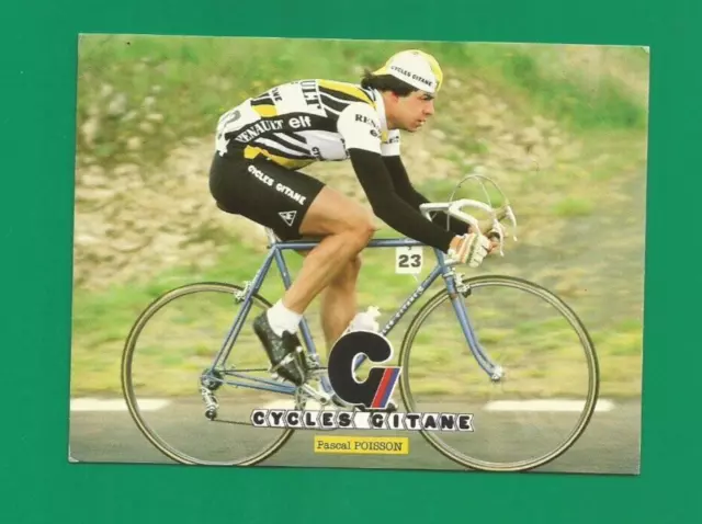 CYCLISME carte cycliste PASCAL POISSON équipe RENAULT elf GITANE 1981