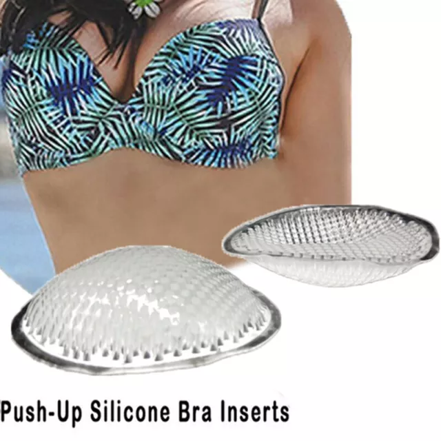 1Pair Round Push-up Breast Pad Silicone Bra Inserts Bikini Bra Cleavage Enha-EL