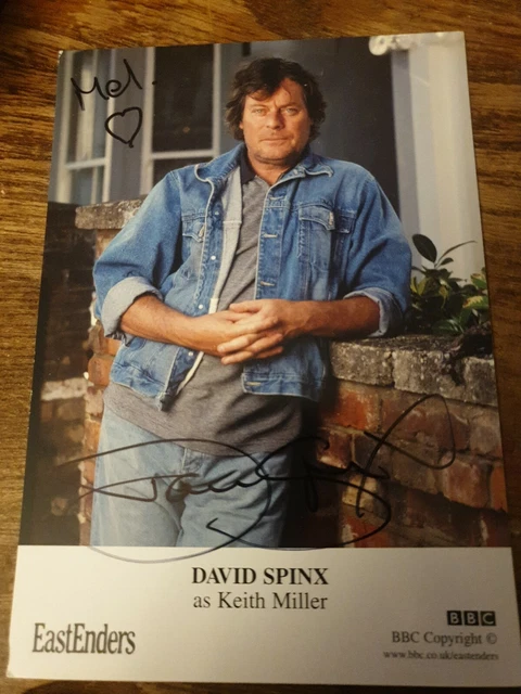 BBC EastEnders Keith Miller David Spinx Hand Signed Cast Card Autograph