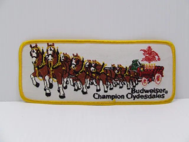 Budweiser Beer Champion Clydesdales Patch 7 inches x 3 inches