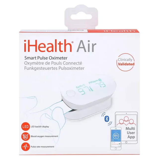 IHealth PO3M Air Wireless Pulsoxymeter Sauerstoff-Sättigungs-Monitor ✅