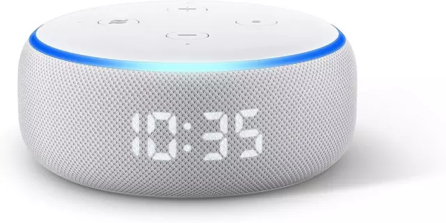 Amazon Echo Dot 3Rd Gen Generation Bluetooth Speaker Alexa With Clock Sandstone