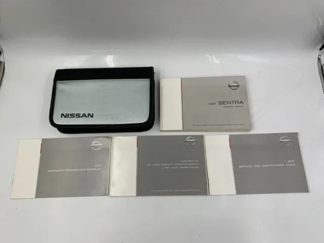 2007 Nissan Sentra Owners Manual Handbook Set with Case OEM P03B41006