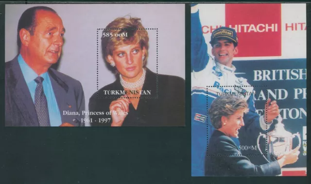 Turkmenistan OS #16 MNH S/S In Memoriam Princess Diana 1961-1997 $$