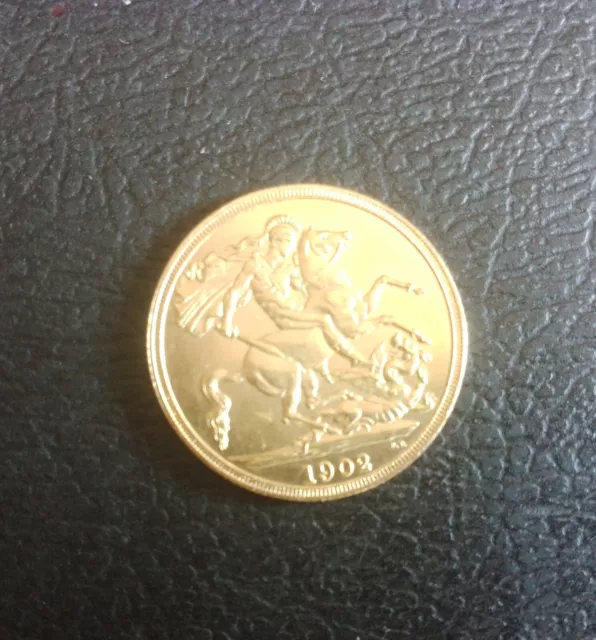Retro Edward VII 1902 G &D Sovereign.Souvenir Gap Filler. Same size as original.