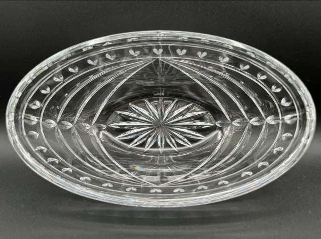 Stunning 10" WATERFORD CRYSTAL Overture Oval Bowl, Pristine Condition