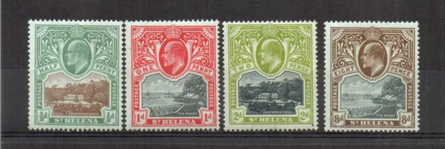 ST HELENA 1903 EDVII VALUES TO 8d ( 4 ) SG55-58 MH CAT £41