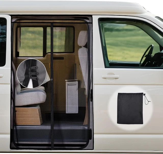 VW TRANSPORTER T5 Left Sliding Window Fly Screen 7H7068528A - Foto 9