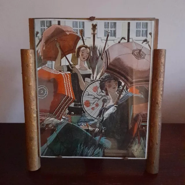 Large Art Deco Wood Photo/Picture Frame 28 Cms X 25.5 Cms