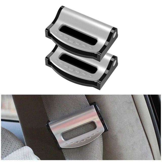 Cinturón asiento de coche 2 piezas tope ajustable viaje seguridad clips confort