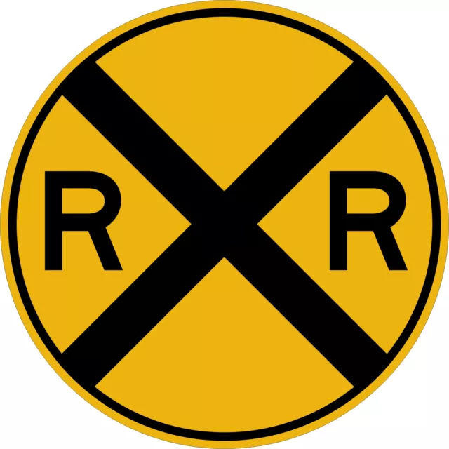 RAILROAD CROSSING SIGN Vinyl Decal / Sticker ** 5 Sizes **