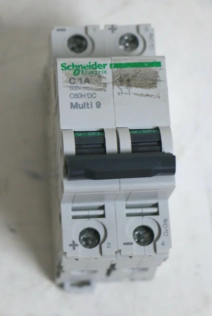 # MGN61521 Schneider Electric Ckt Breaker C Curve 2P 1A Multi9 500V DC C60H-DC