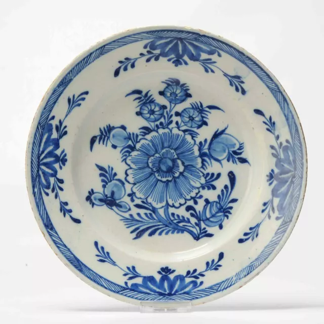 Antique 18th Century Delft Earthenware plate Blue And White Plate China