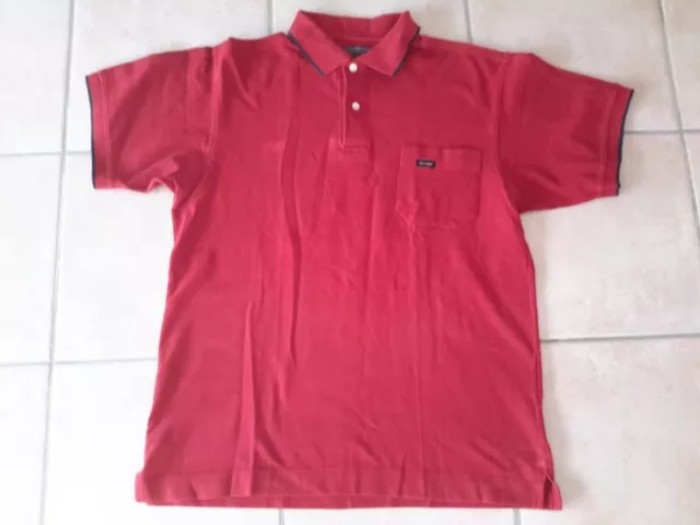 POLO MANCHES COURTES rouge homme Olly Gan taille 3 Bon tat