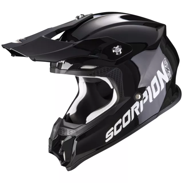 Scorpion VX-16 Evo Air Solid Schwarz Endurohelm Motocrosshelm Motorradhelm